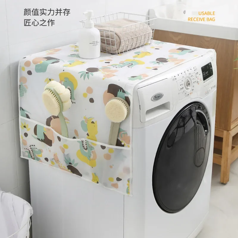 New Refrigerator Washing Machine Dust Cover Hanging Bag PEVA Washable Dust and Oil Proof Household Appliances Cover