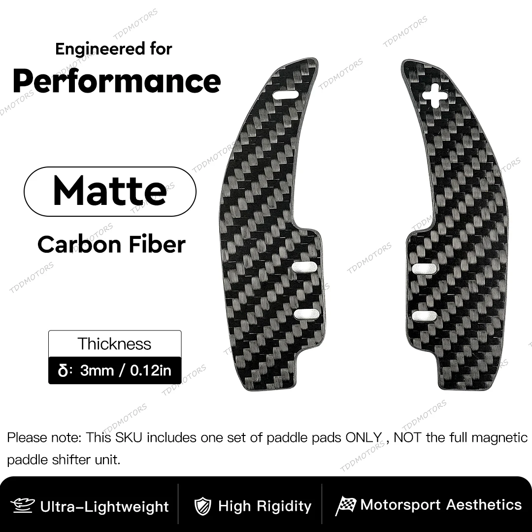TDD Matte Real Carbon Fiber Magnetic Paddle Replacement Board Only The Paddle No Base Multiple Styles Available