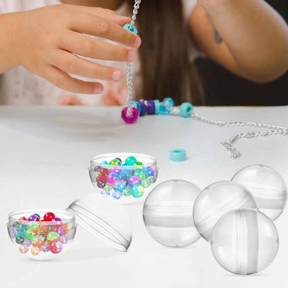 

50pcs Clear Fillable Vending Machine Capsules Multi-Purpose Transparent Balls For Claw Machines Toys Candy Party Favor Storage
