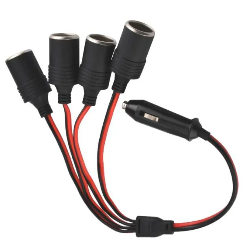 Universal 180w 4 maneiras triplo isqueiro do carro divisor fêmea tomada adaptador de alimentação conector, em 12v 24v fora 12v 15a