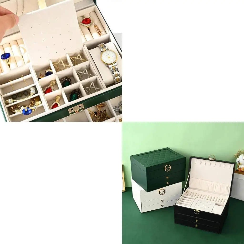 

Multifunctional Jewelry Keeper Large Case for Necklace Earring Ring