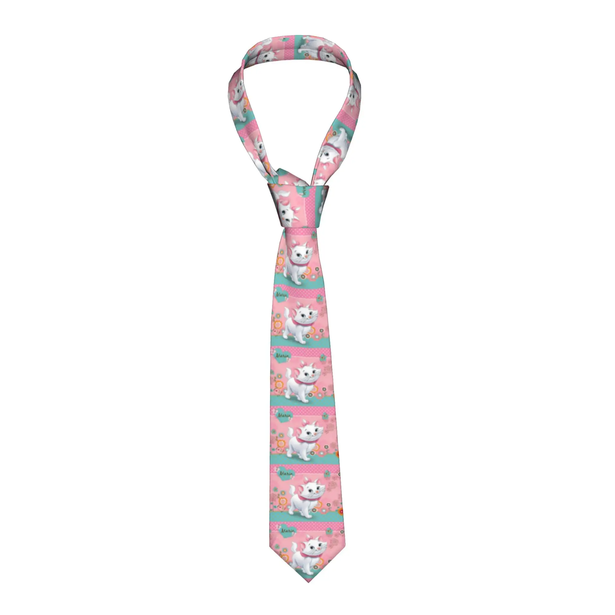 Maries Cats Cartoon Necktie Men 8 cm Skinny  Wide Neck Ties  for Men Accessories Cravat Wedding Accessories Cosplay Props