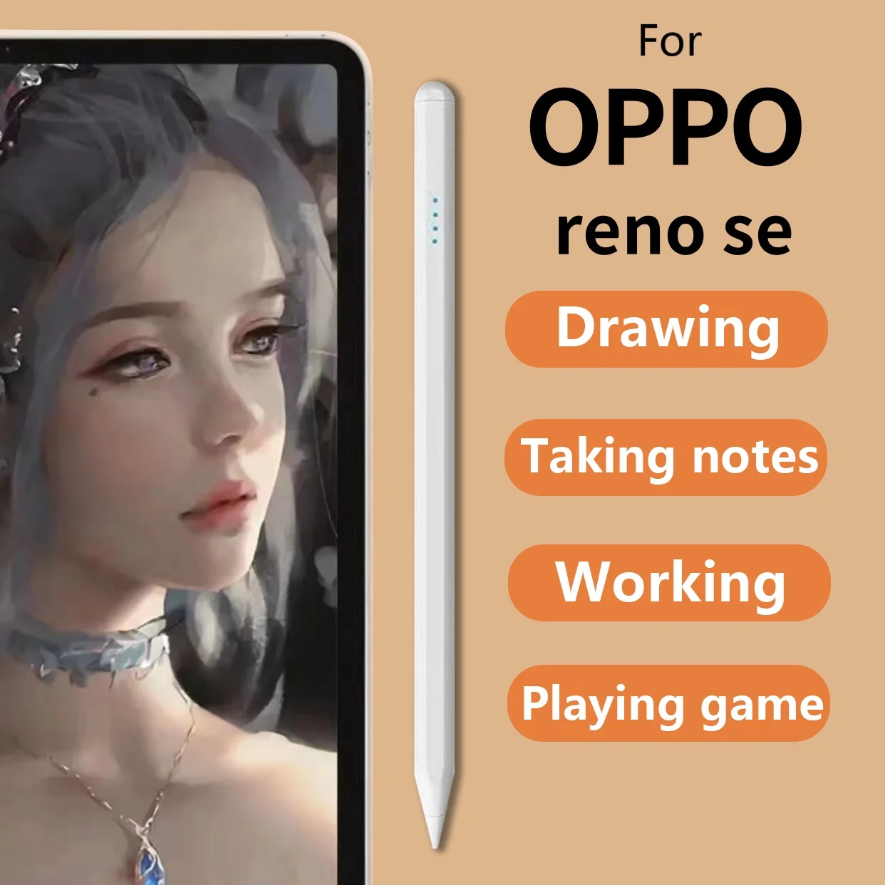 

Подходит для OPPO Reno SE, универсальный стилус для сенсорных экранов, емкостная ручка для рисования и редактирования, сенсорная ручка-стилус.
