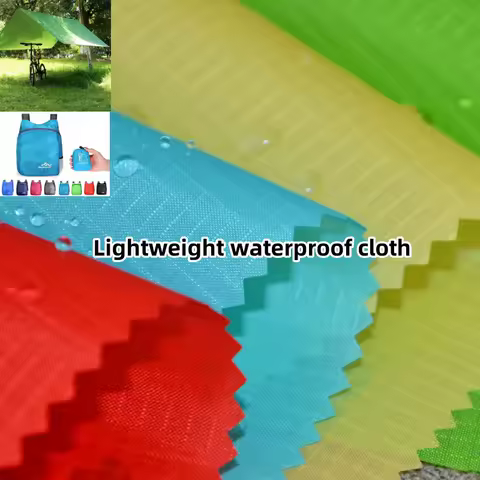 210T grid polyester taffeta nylon waterproof fabric PU coated umbrella tent kite shopping bag backpack inflatable model fabric