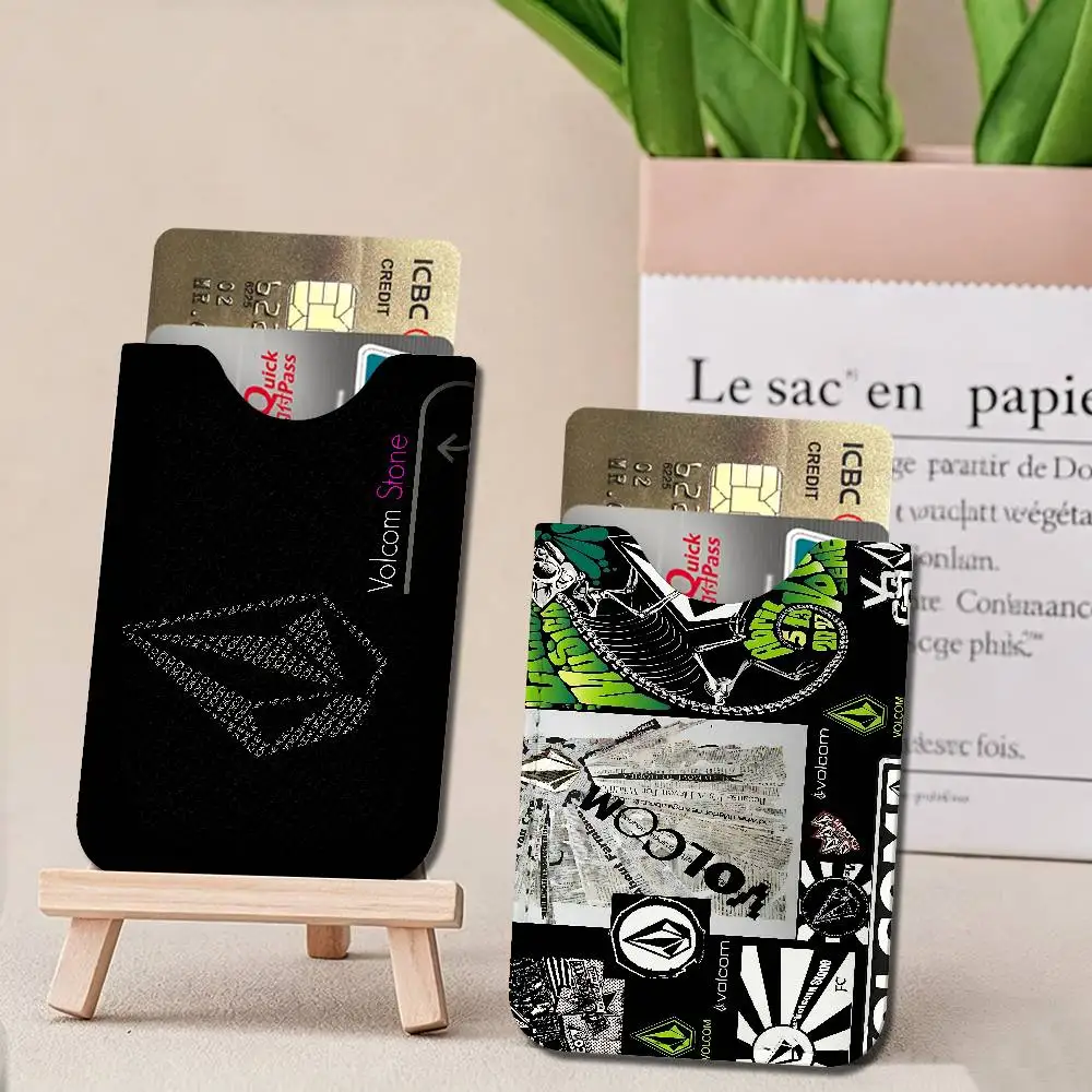 V-Volcom LOGO Card Protect Credit Bank Card Holder Case Slim Wallet Protector for Men Travel Shopping