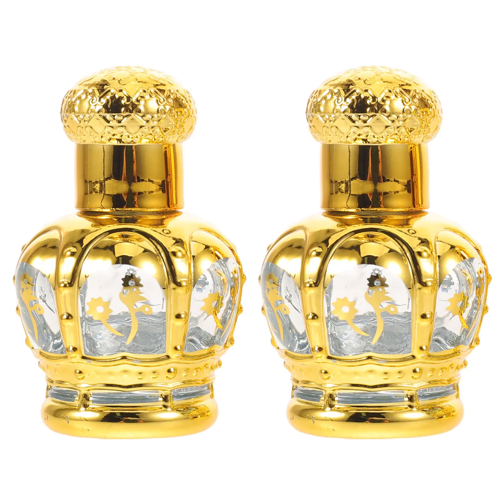 2Pcs Leakproof Glass Roller Bottles Essential Oil Portable Travel Roll- Perfume Vials Refillable Aromatherapy Container