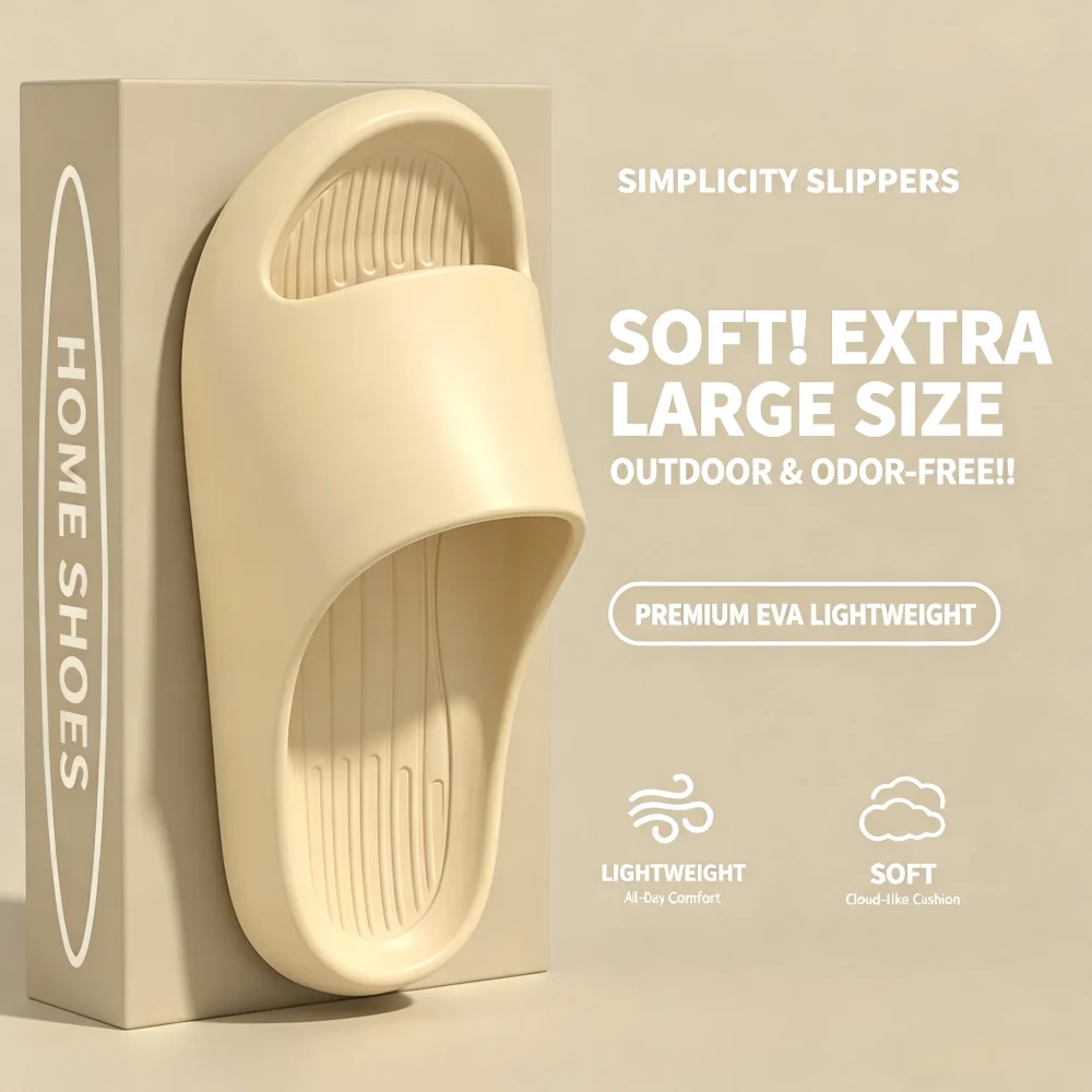 SHAJI Herren Neue 40-49 Extra Breite Große Größe Cloud Pillow Slides, Sommer Rutschfeste Dicke Polster-Hausschuhe für Dusche, Badezimmer, Outdoor – Detail 12