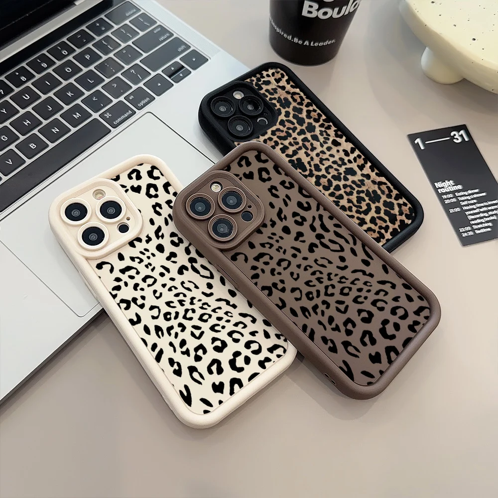 Case For Xiaomi Poco F6 F5 X6 X5 X3 M6 Pro New Stylish Leopard Print Phone Cover For Xiaomi Mi 13 12 11 Lite 5G 14 13T 12T Cases