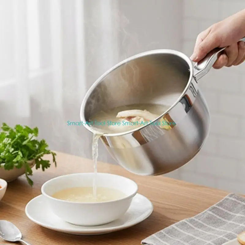 E1PB Cooking Pot 2 Layer Steamer With Transparent Lid Kitchen Cookware with Handle
