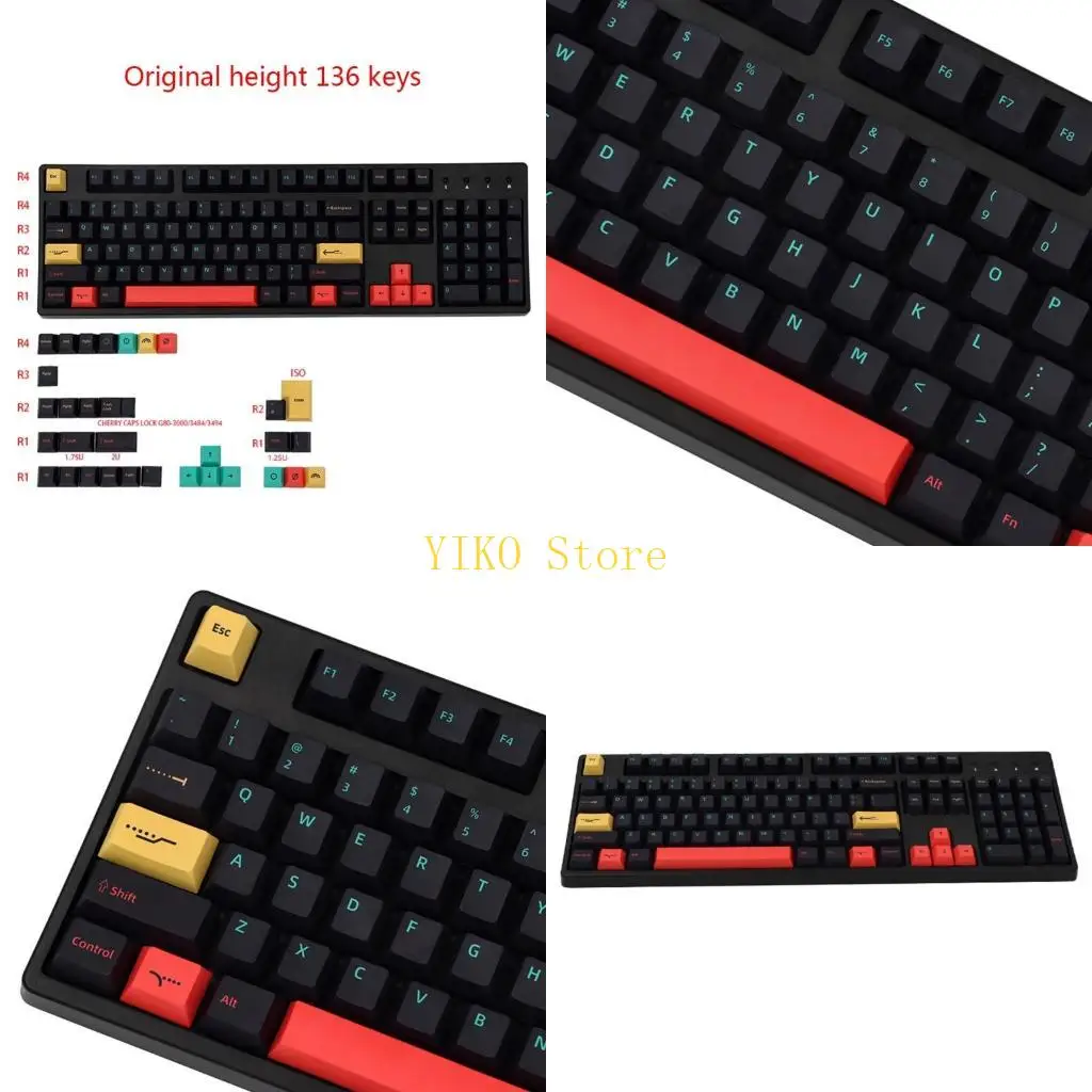 

K32C Mechanical Keyboard 136 Keys Cherry Profile DYE-Sub Metropolis Theme PBT Keycap