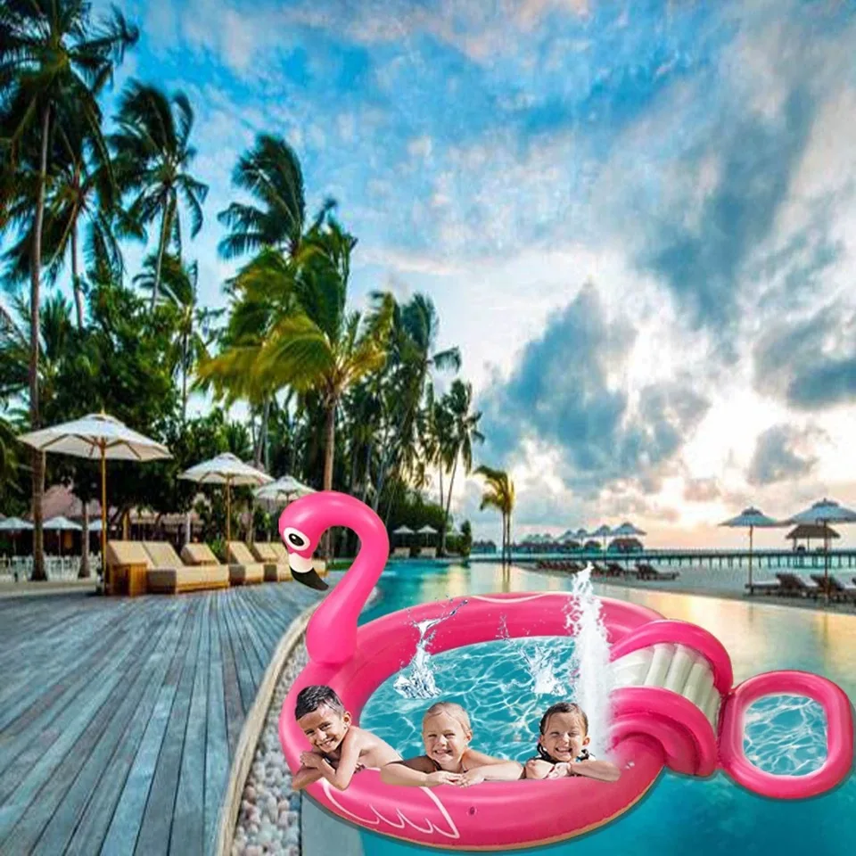 Children's Inflatable Swimming Pool Thickened with Slide Baby Infant Home Ocean Ball Pool Spray Children's Play Pool