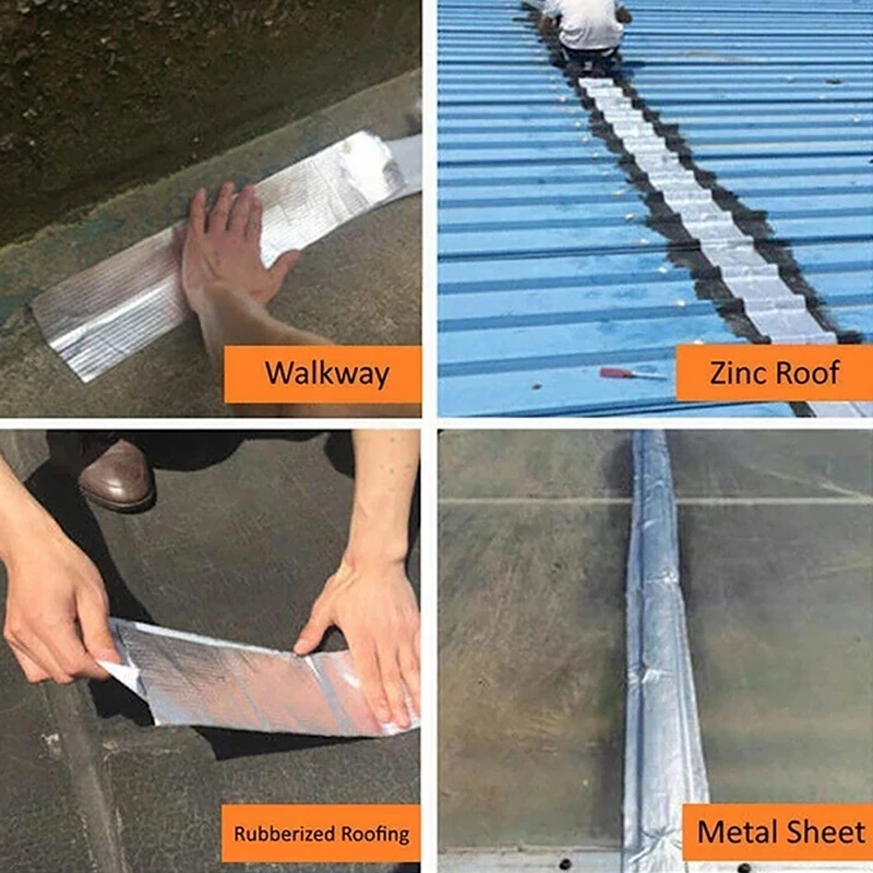 Viền Nhôm Butyl Siêu Cao Su Chống Thấm Nước Băng Keo Tự Dính Cói Sửa Chữa Băng Cho Mái Ống Mắc Ca Siêu Sửa Ống Dẫn
