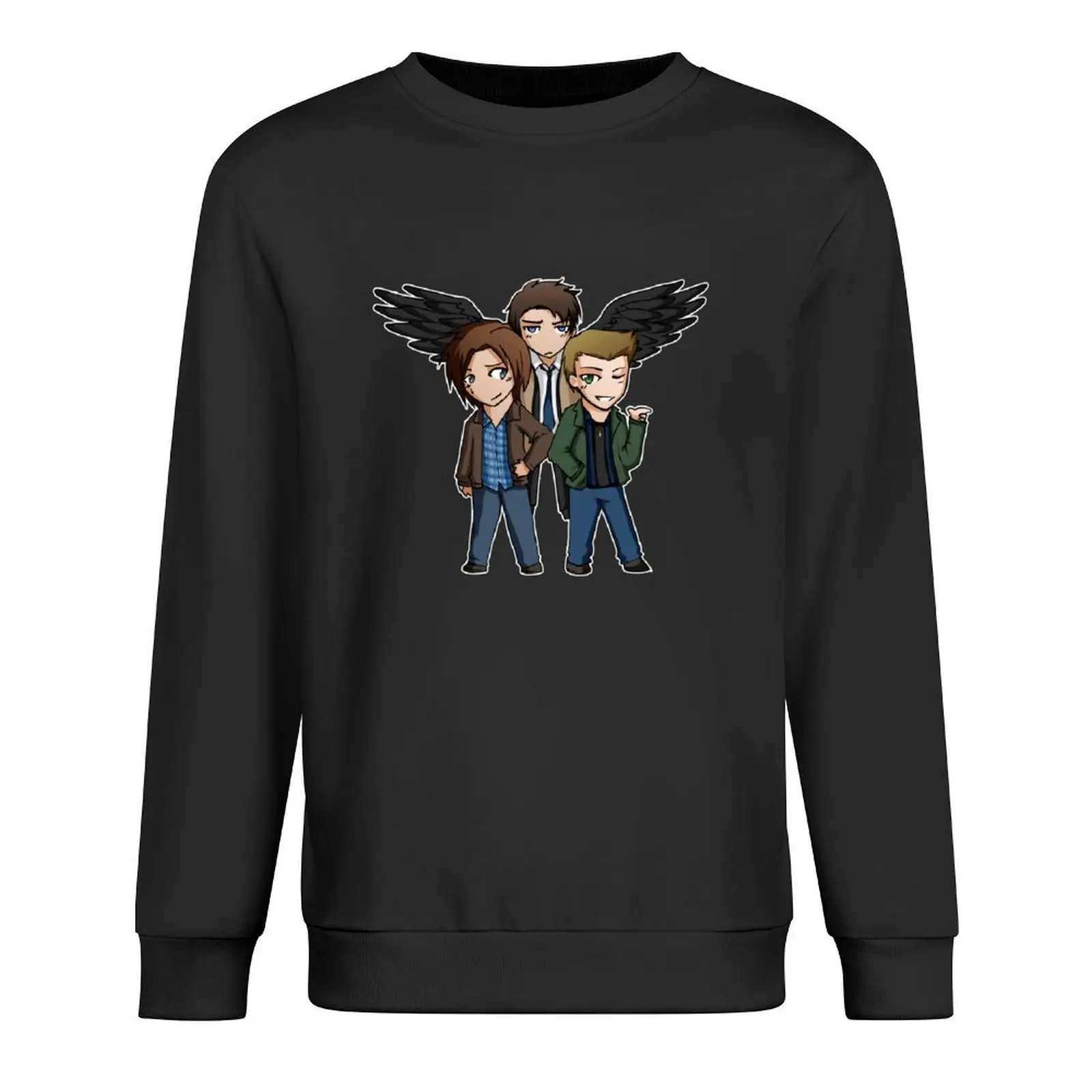

Superwholock - Supernatural Chibis Pullover men's coat men's sweat-shirt set winter clothes mens clothing aesthetic sweatshirts