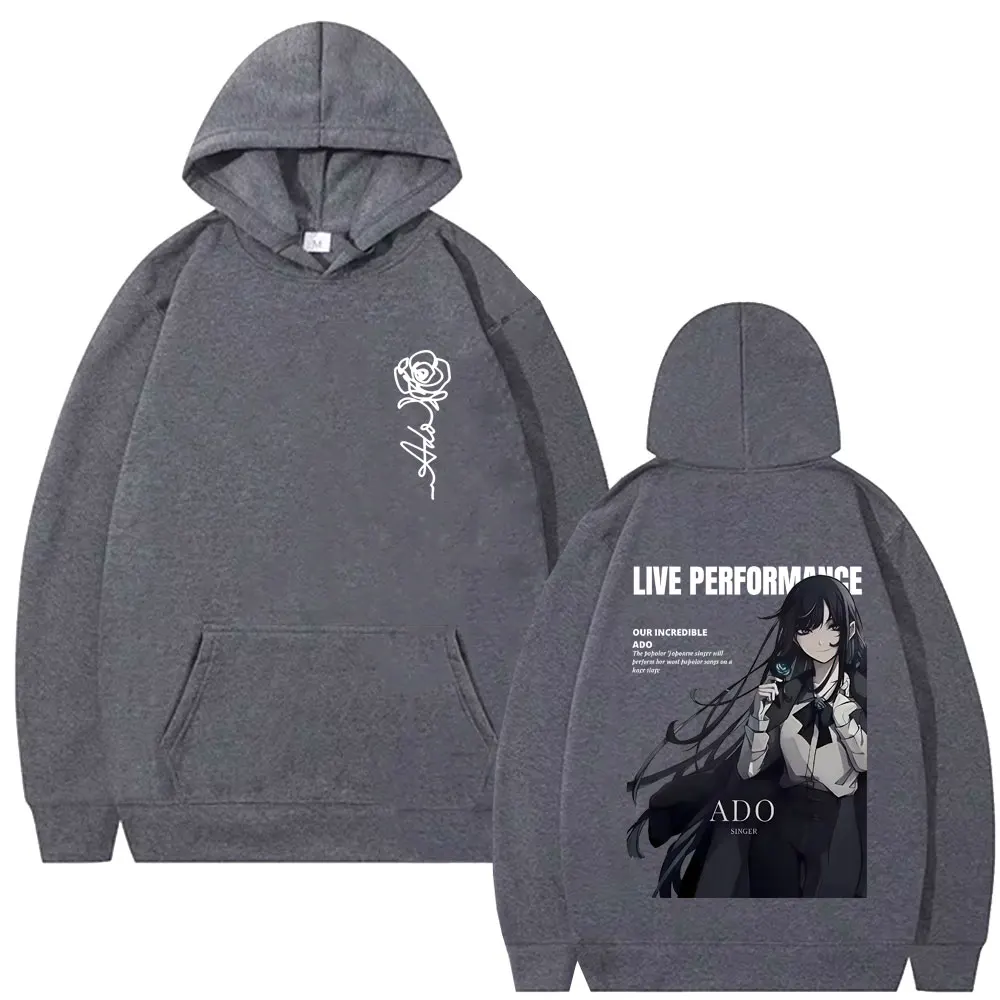 Ado Our Incredible Live Performance Hoodie Male Vintage Casual Fleece Cotton Pullover Men's Y2k Fashion Japanese Style Hoodies