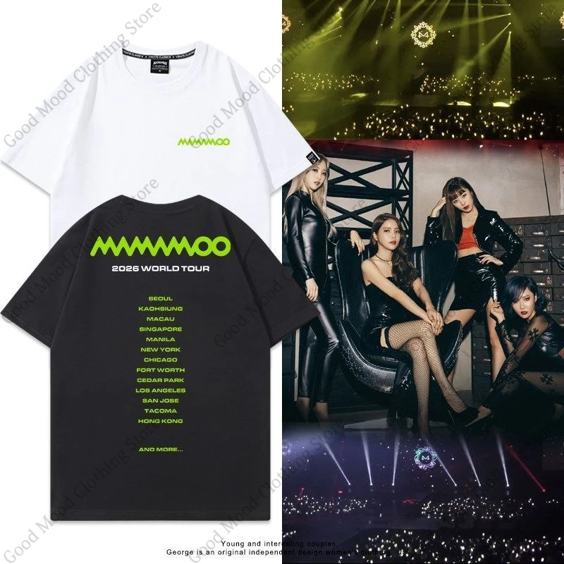 MAMAMOO T Shirt 2026 WORLD TOUR Fans MooMoo T-shirt High Quality
