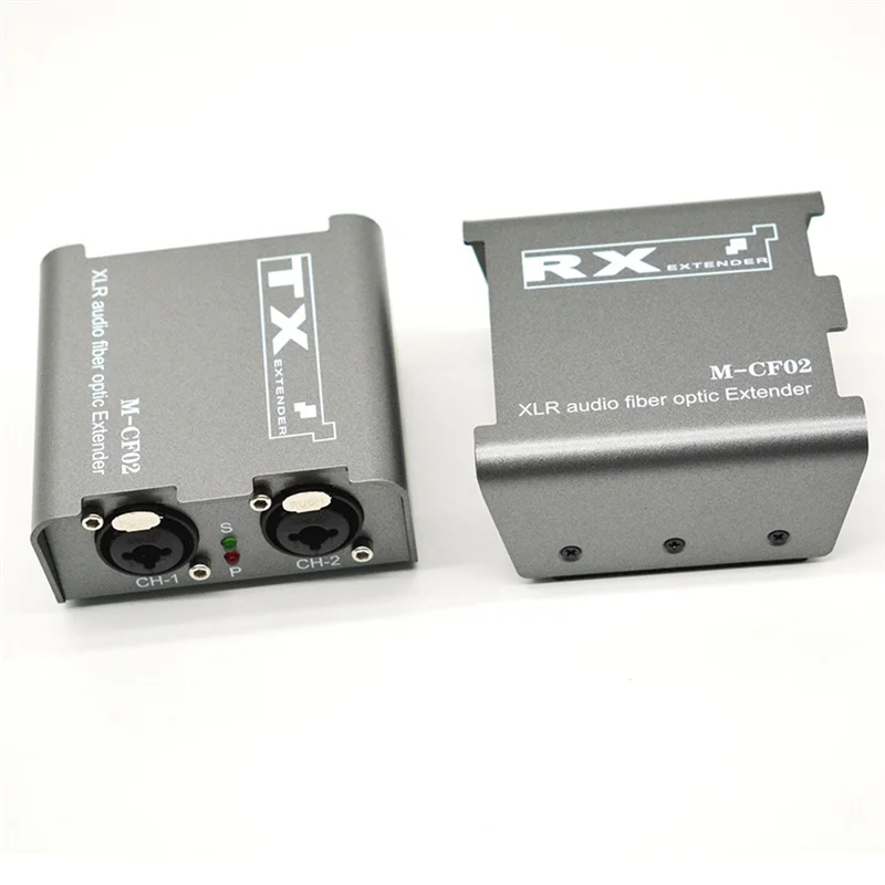 A69Z XLR Balanced Audio Transmitter Receiver Over SC Fiber Optical Extender Up To 20Km 1/2 CH XLR Audio Fiber Optical Extension