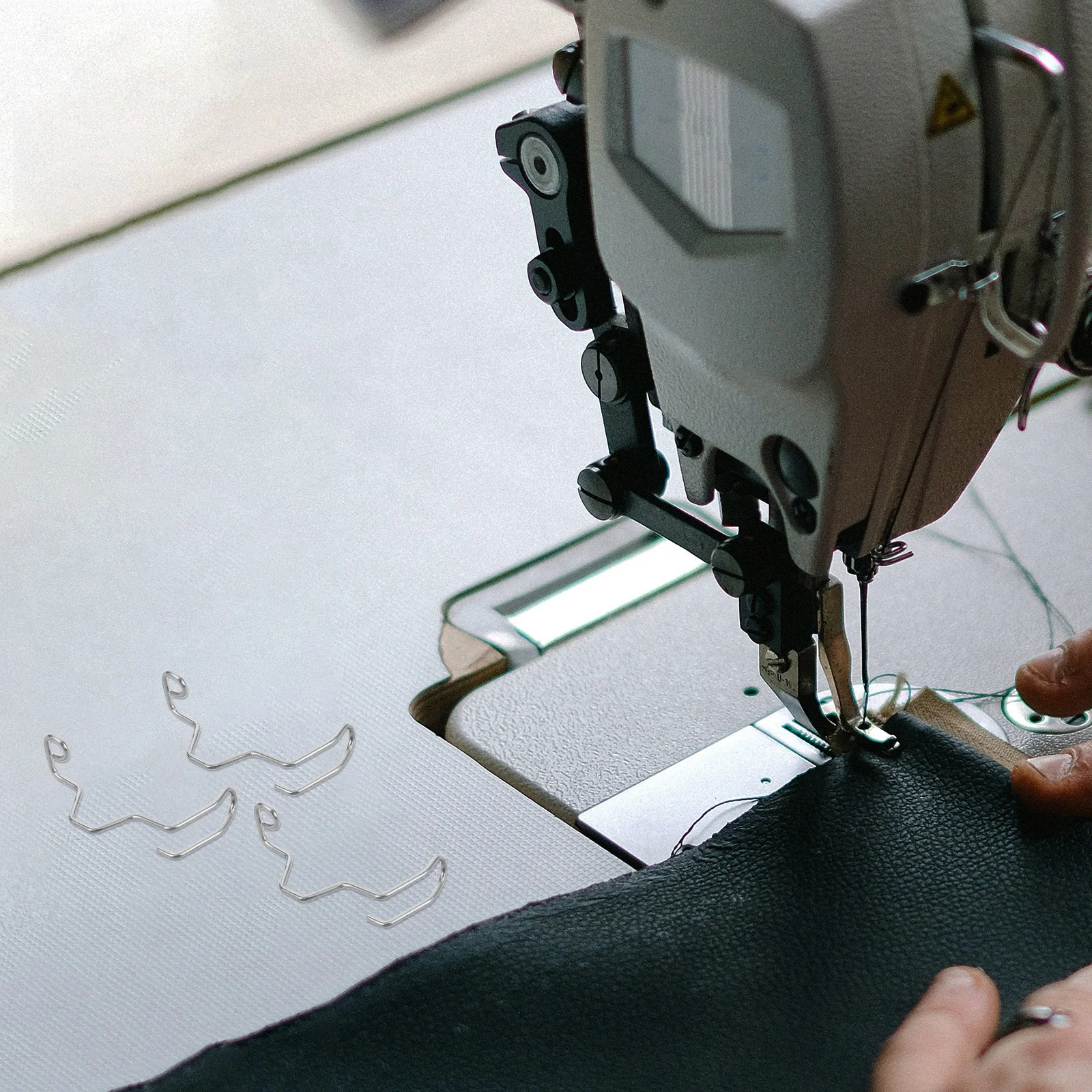 

10pcs Sewing Machine Finger Guard Spring Metal Protector For Needle Safety Industrial Use Hand Protection Accessory Tool