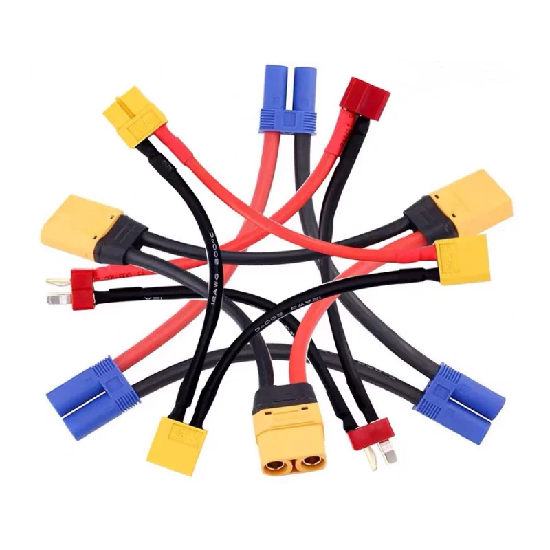 

XT60 Series XT90 T plug EC5 Battery Adapter Series cable Y Shape 10CM TRX RC Connection Cable 12AWG Ultra soft Silicone Wire