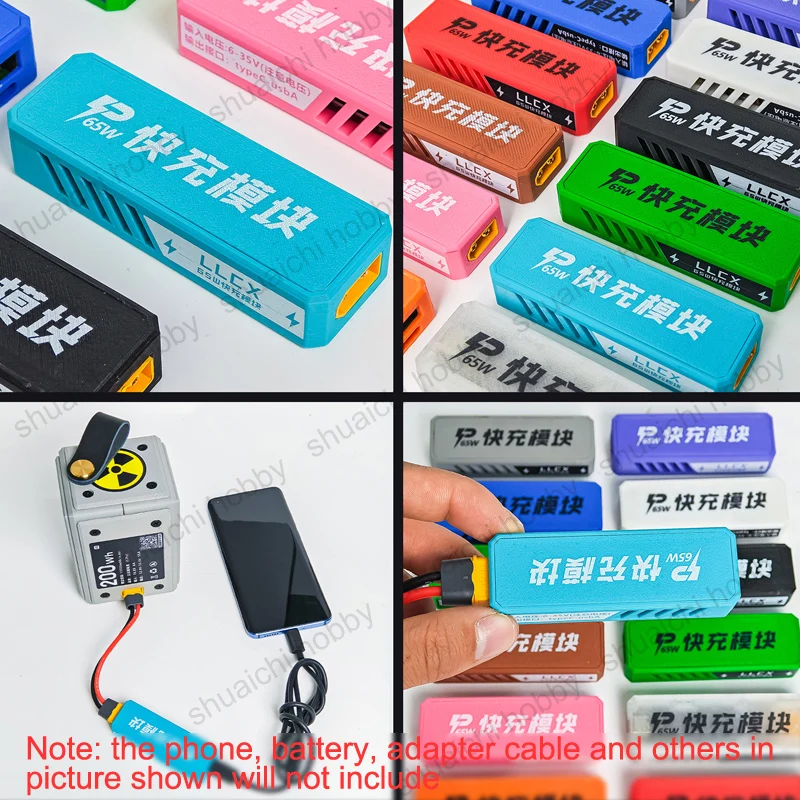 1PCS Full Protocol 65W Step-down Fast Charging Module 6-35V XT60 Input Type-C USB-A Dual Port Output for AVATA Mobile Phone