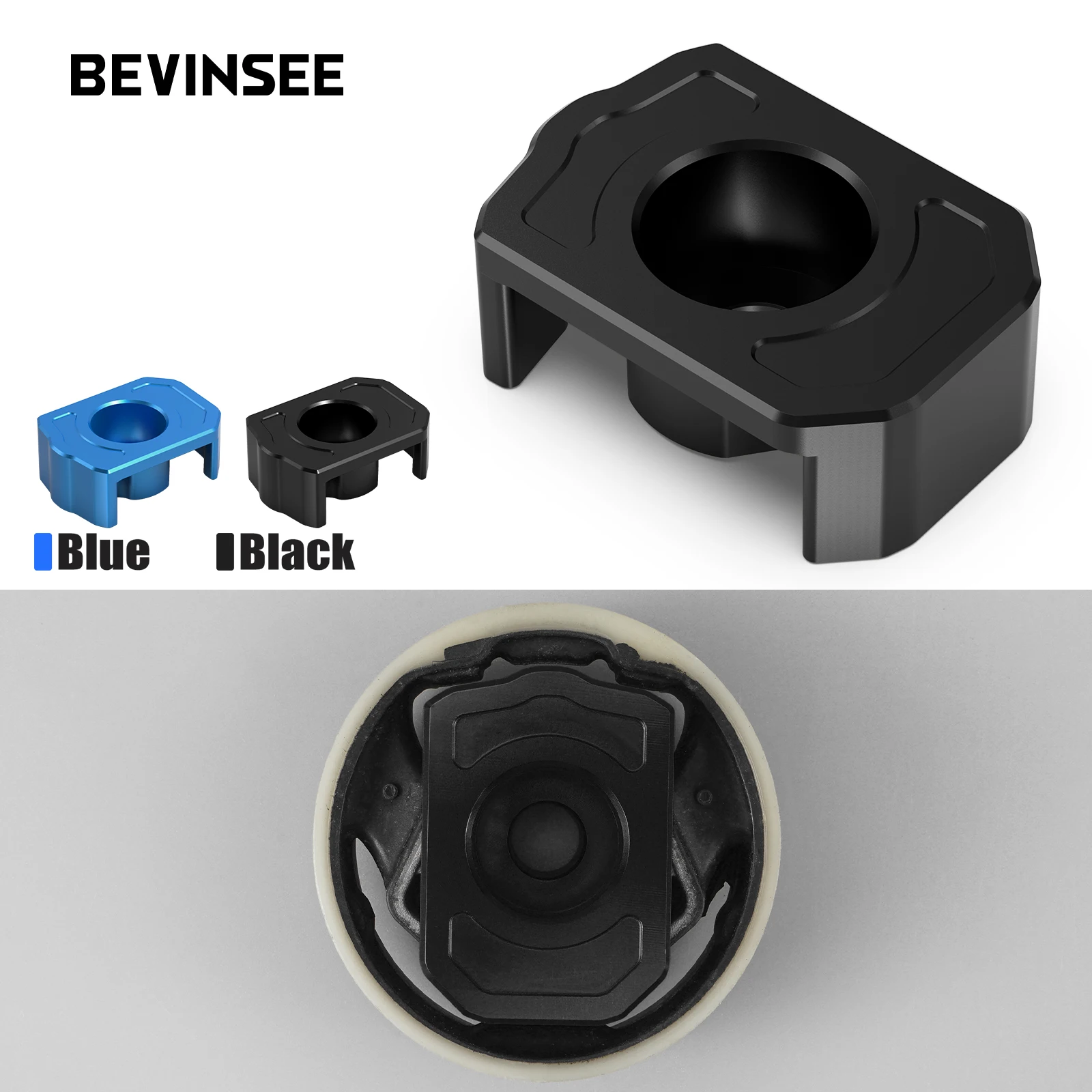 

BEVINSEE Aluminum Engine Mounting Holder Lower Insert for VW for Golf MK7 MK7.5 MK8 for Passat B8 for Jetta for Audi A3 S3 8Y 8V