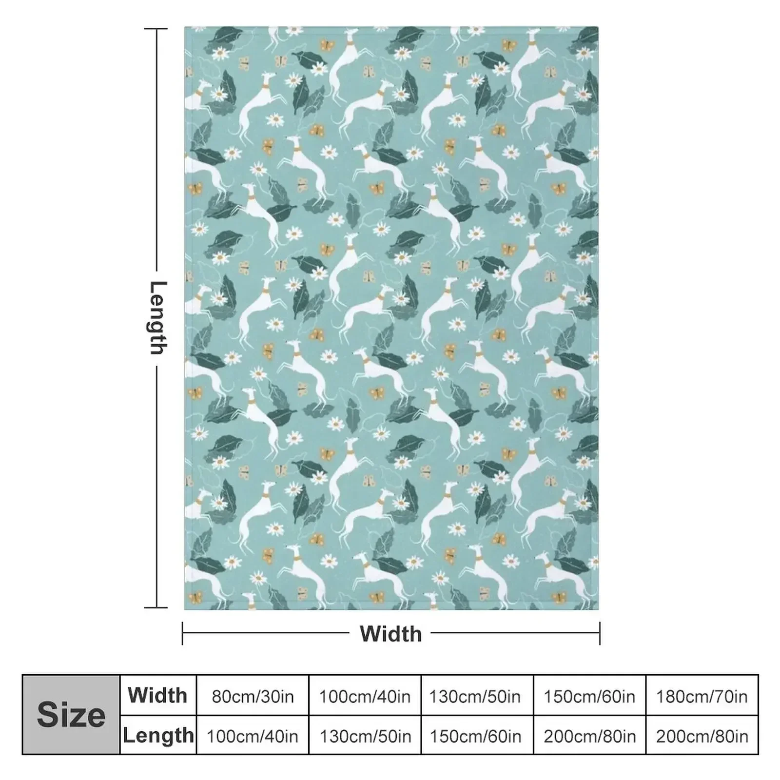 Greyhound and Butterfly Throw Blanket couch cozy soft plush fuzzy picnic outdoor blanket