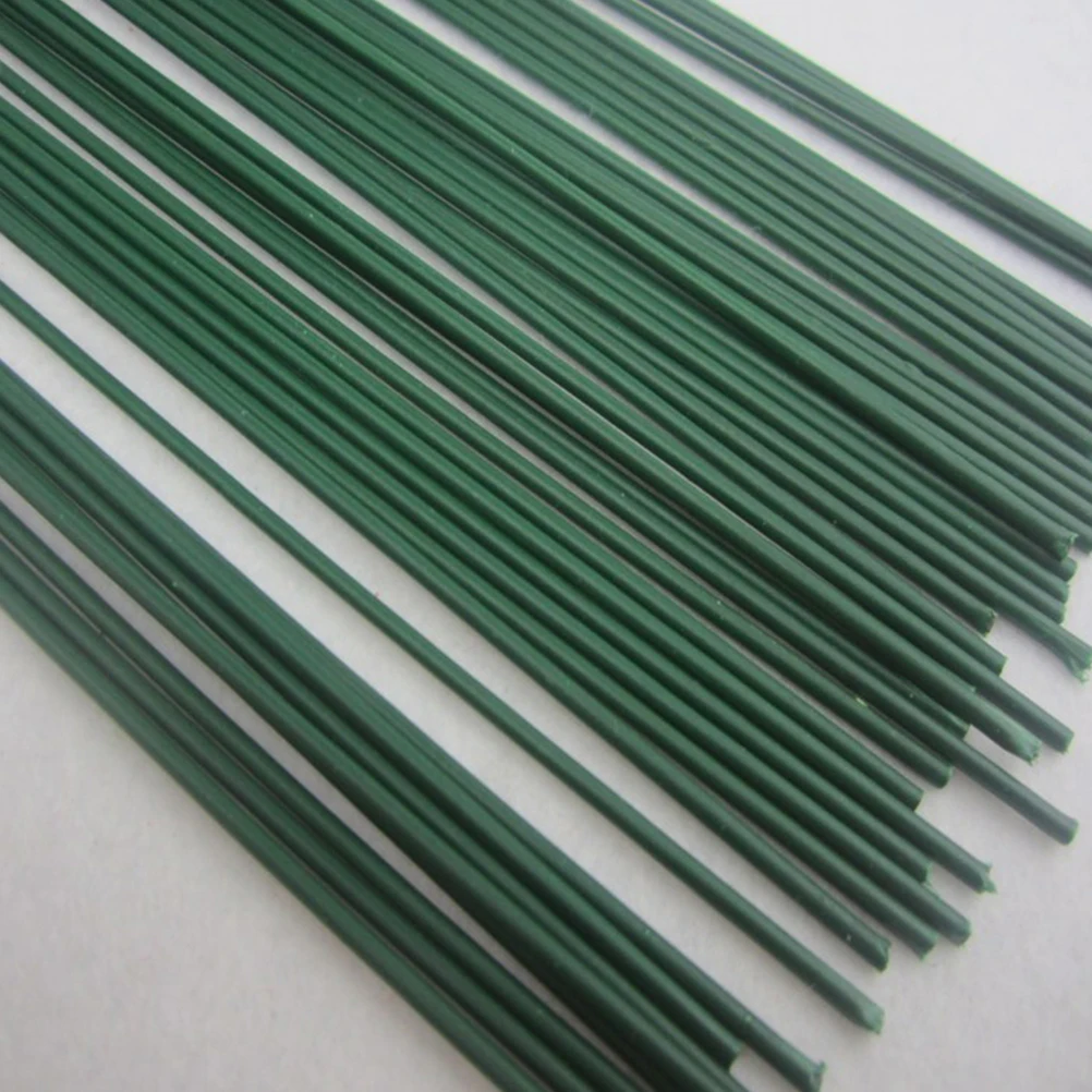 

200 pcs Artificial Simulated Plant Flower Branches Handmade Silk Screen Wire for Crafts Floral Support Faux