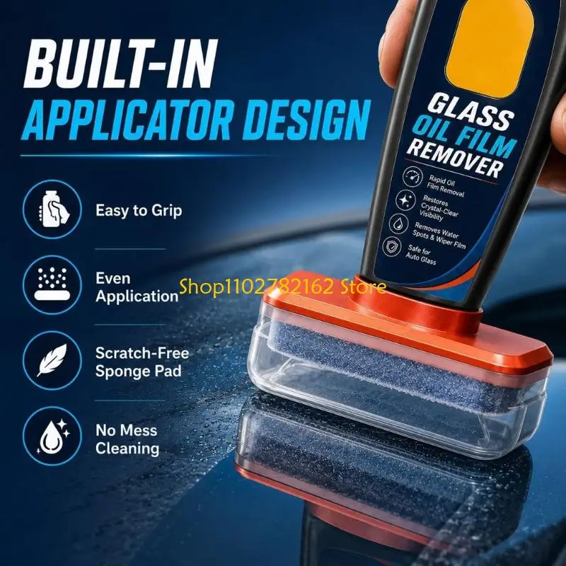 547B Windshield Film Remover Brush for Side Window Glass Cleanup Tasks