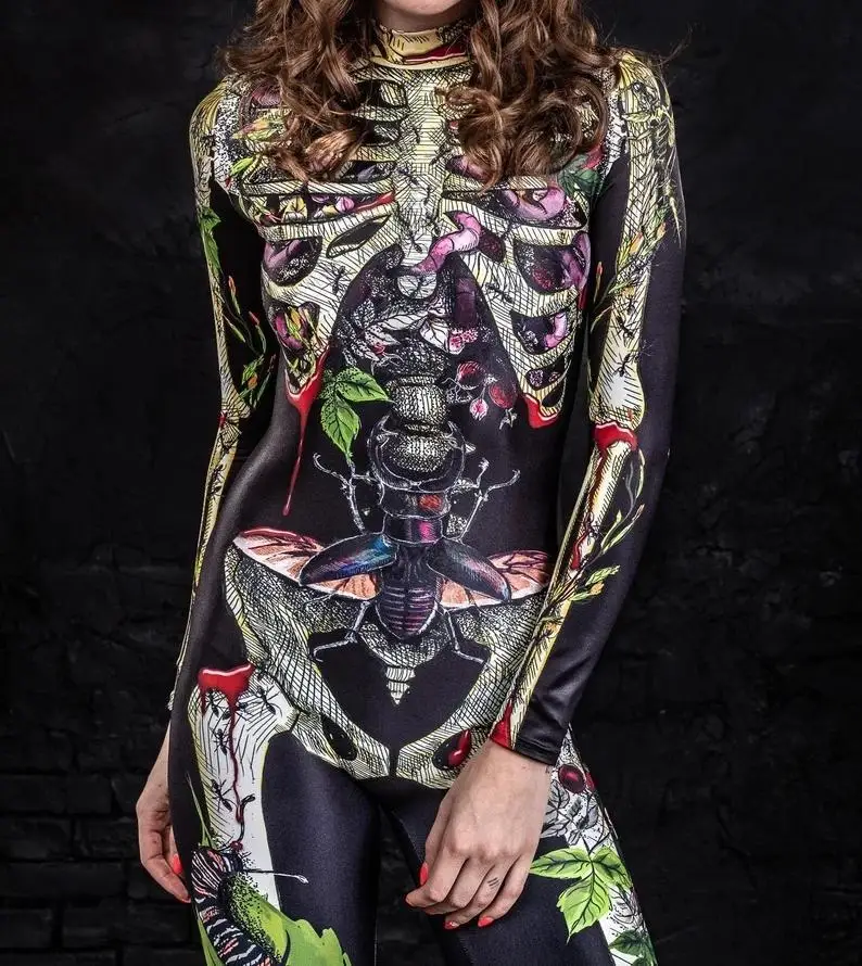 IOOTIANY 3D-Druck Roboter Punk Jumpsuit Catsuit Sexy Damen Cosplay Kostüme Zentai Halloween Bodysuit 2026 – Detail 10