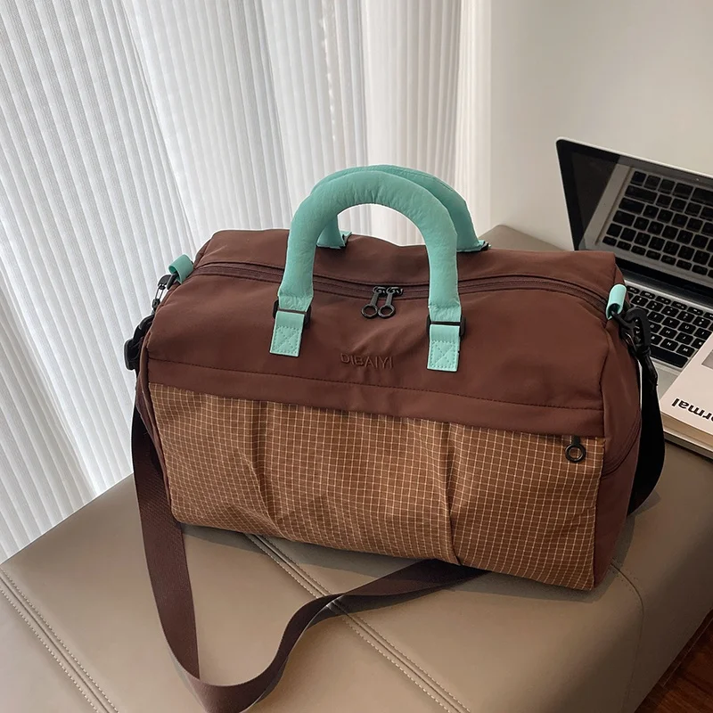 

Вместительная дорожная сумка, модная сумка для коротких поездок, легкая сумка для хранения вещей, ручная сумка через плечо, спортивная сумка для фитнеса