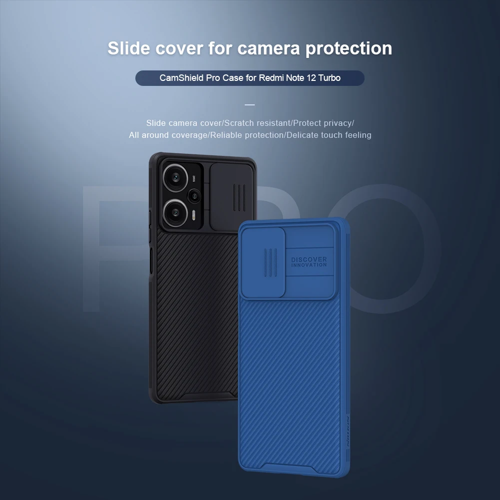 Nillkin for Xiaomi Poco F5 Case, CamShield Pro Case with Slide Camera Cover Protector Hard PC+TPU Cover