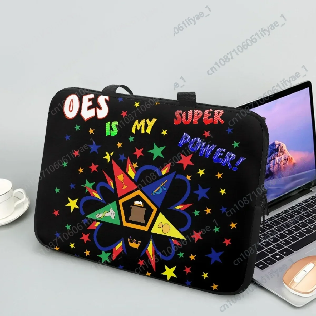 OES Sistars Order Of Eastern Print Laptop Sleeve Protective Handbag Handle Carrying Case For 10 12 13 15 17Inch Computer Case