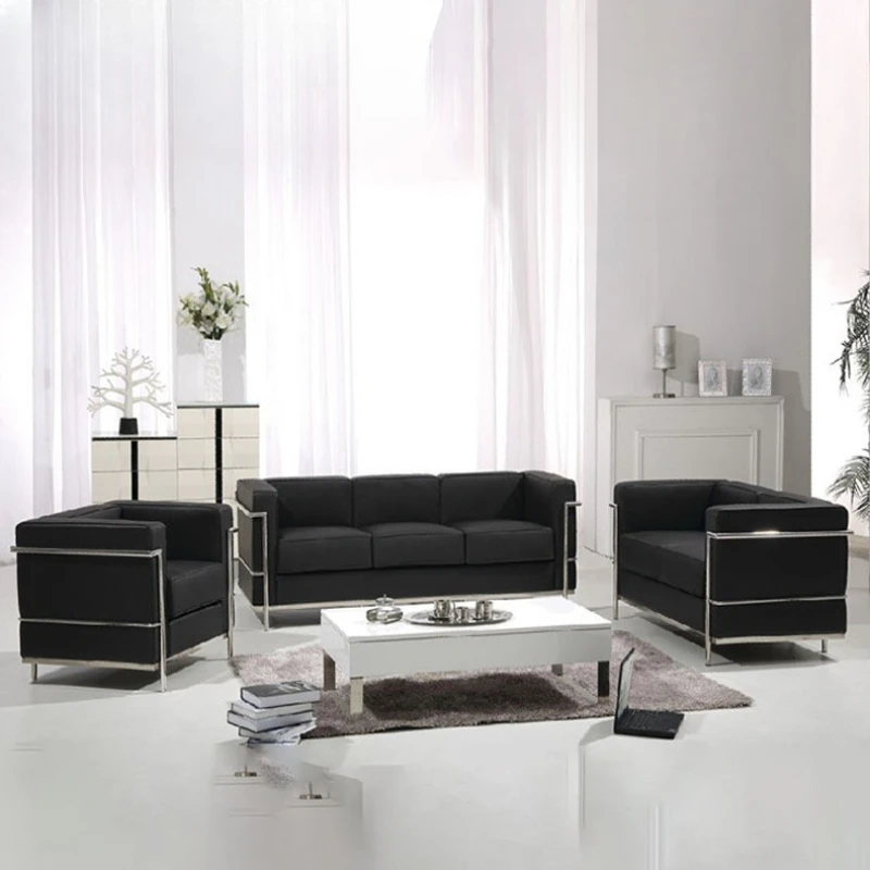 

Corbusier Bauhaus negotiates lc2 office sofa, casual leather reception sofa combination