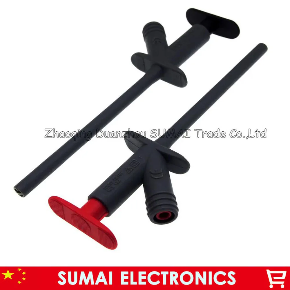 Professional full insulation quick test hook with 4mm banana socket, Insulation probe Clip,U hook,CATIII 1000V /MAX. 10A