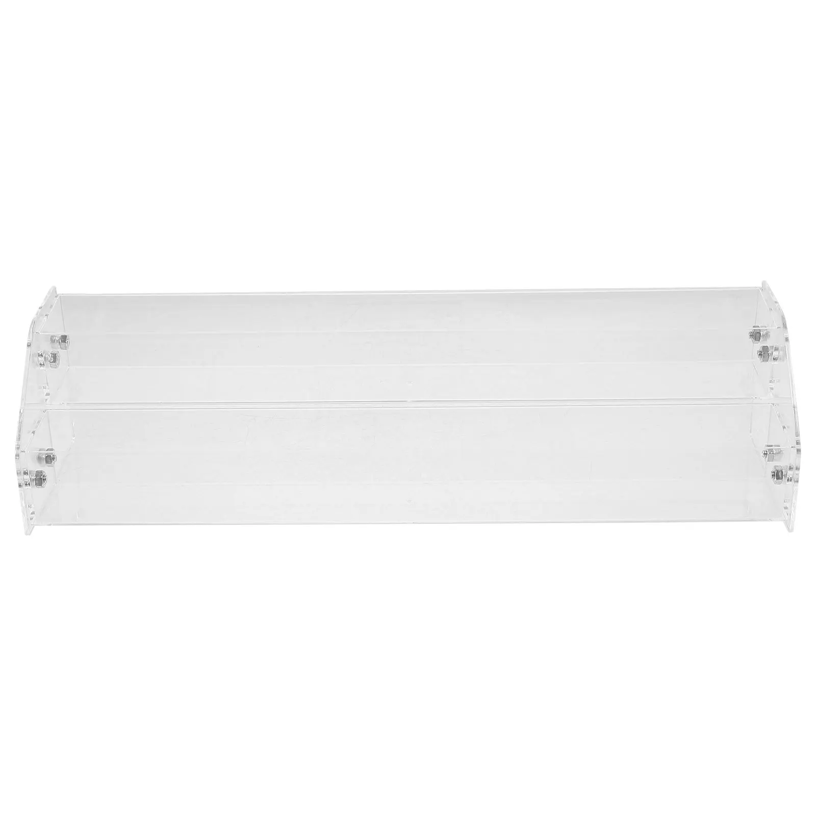 

Acrylic Cd Display Rack Two-Tier Desktop Organizer with Screw Fixation for Books Vinyl Records Magazines Storage