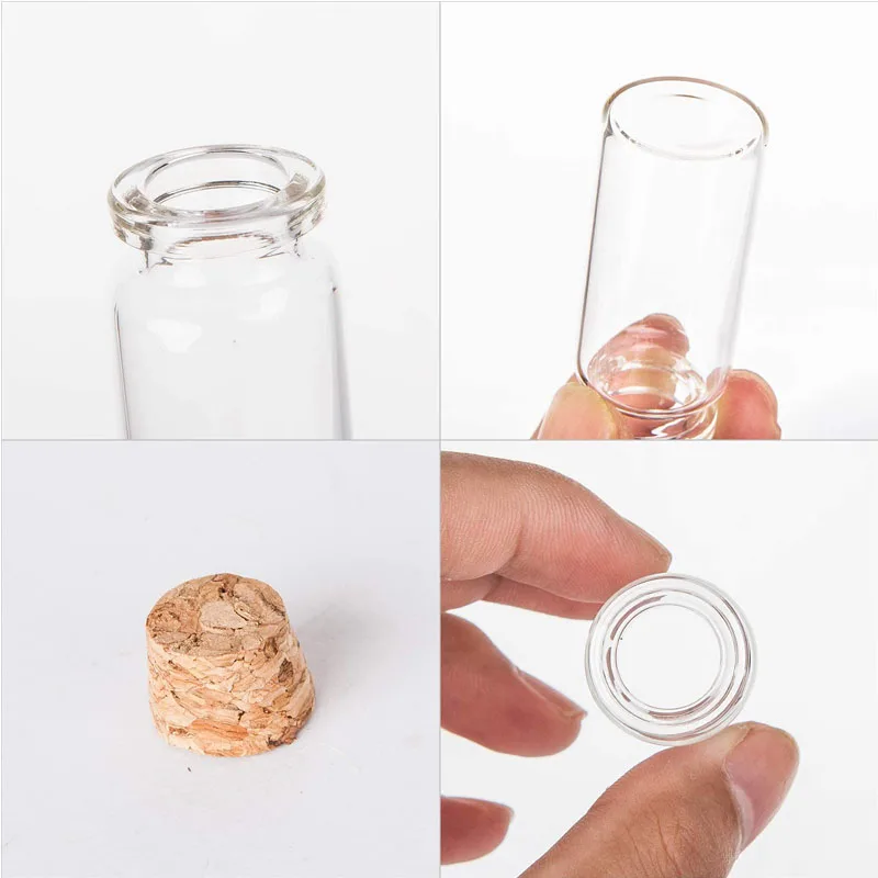 5Pcs 5ML-20ml Garrafas De Vidro Vazias w/Rolhas De Cortiça Desejando Garrafa DIY Decoração Mini Frascos De Vidro para Fontes Do Partido Do Casamento