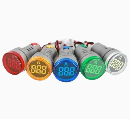 mini digital display Ammeter current meter AD16-22AM AD16-22DSA LED indicator lamp 0-100A 22mm with CT