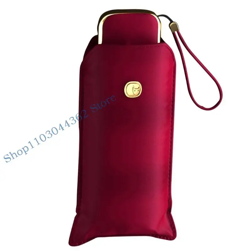 

A3PA Modern Mini Flat Umbrella Manual 5 Folding Anti UV Rain-Proof Travel Pocket Tool