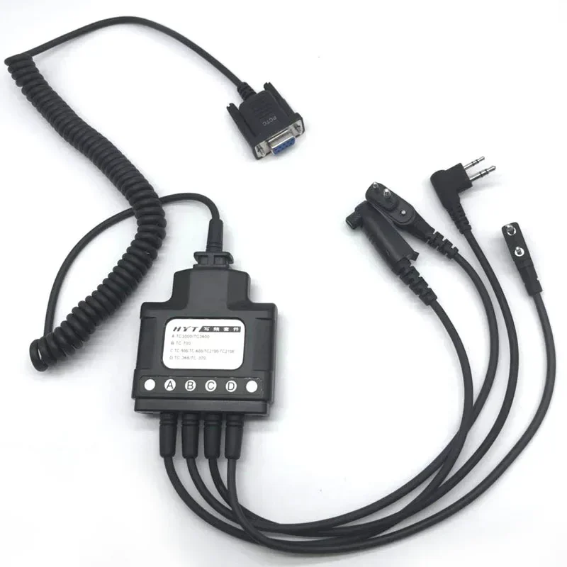 Original HYT PC08 4in1 DB9 COM Port Programming Cable for Hytera TC3000 TC3600 TC-700 500 600 TC2100 TC2108 TC-368 370 Radio