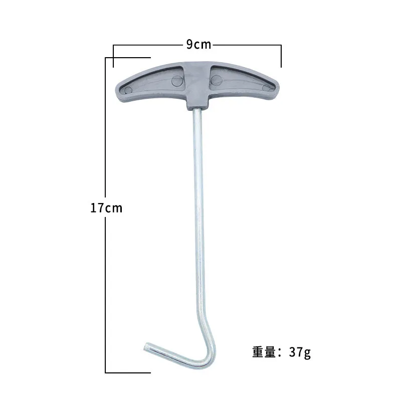 Tent nail puller hook nail removal Serrated thread windproof fixing nail Sky crowbar Supporting curtain buckle outdoor camping