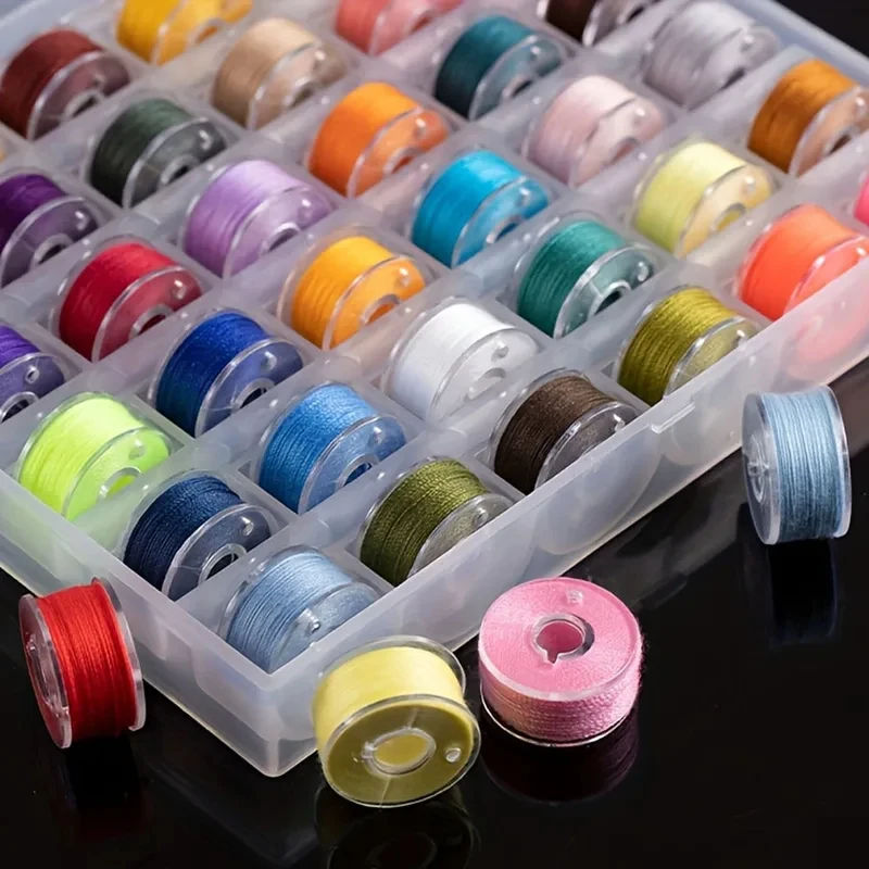9/25/36Color Handmade Embroidery Sewing Threads Polyester Home Hand Stitching Sewing Machine Supplies Yarn Line Box Color Random