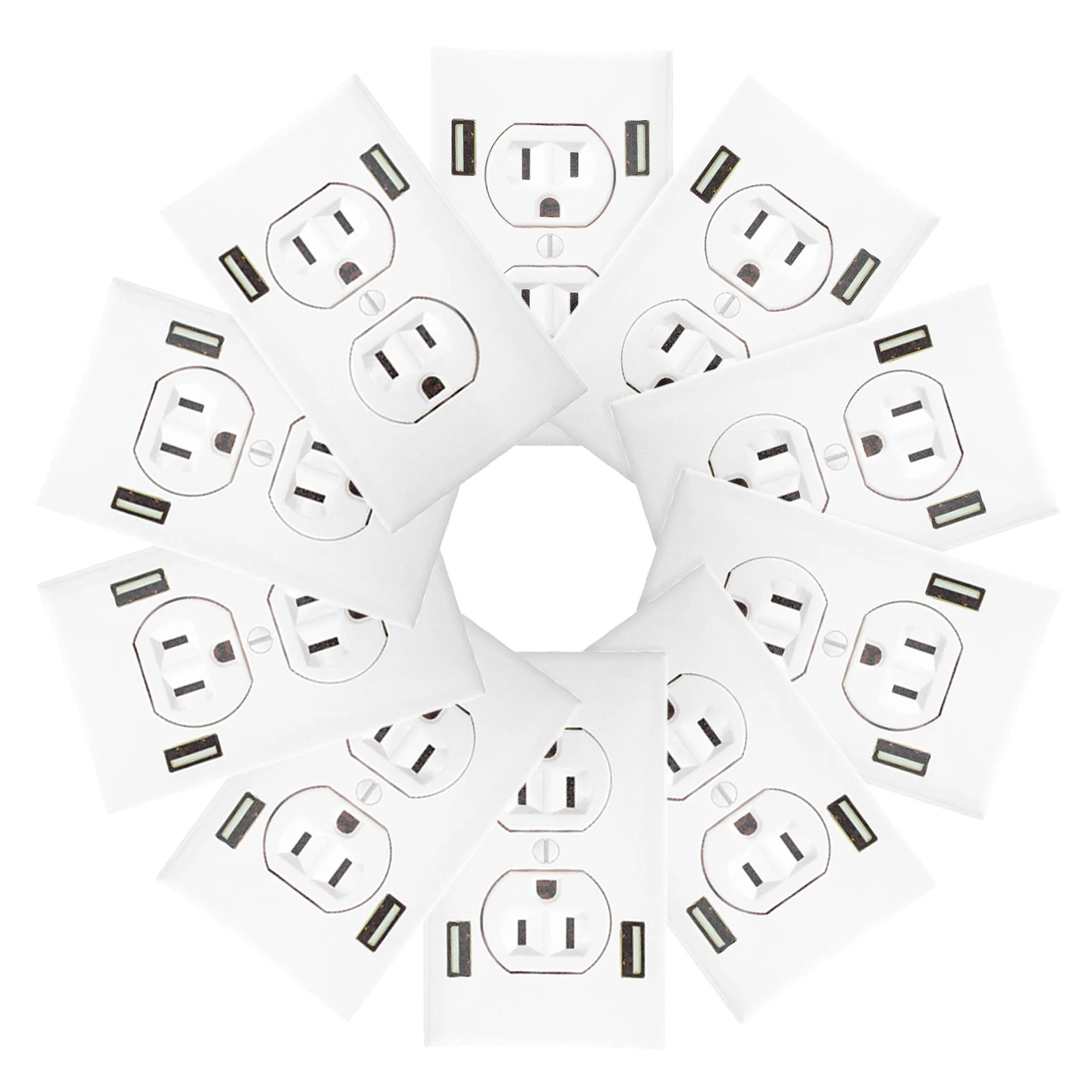 

20Pcs Power Socket Prank Stickers Realistic Fake Outlet Wall Decals for Office Home Funny Party Pranks for Adults