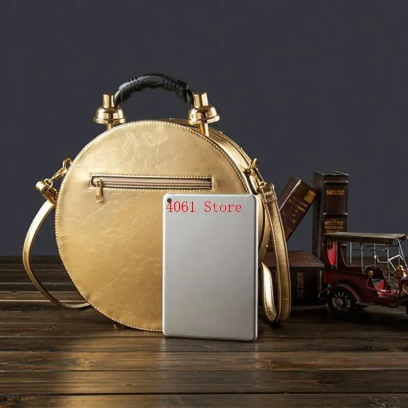 กระเป๋าหนัง PU ของ Women's Pu Novelty นาฬิกาทำงานจริงไหล่ crossbody กระเป๋า crossbody