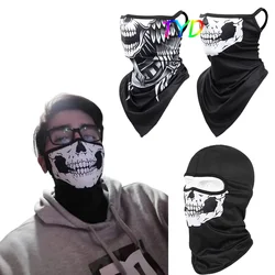 Novo crânio balaclava máscara de esqui ciclismo bonés snowboard capa facial motocicleta capacete da bicicleta capuz bandana cachecol respirável à prova vento