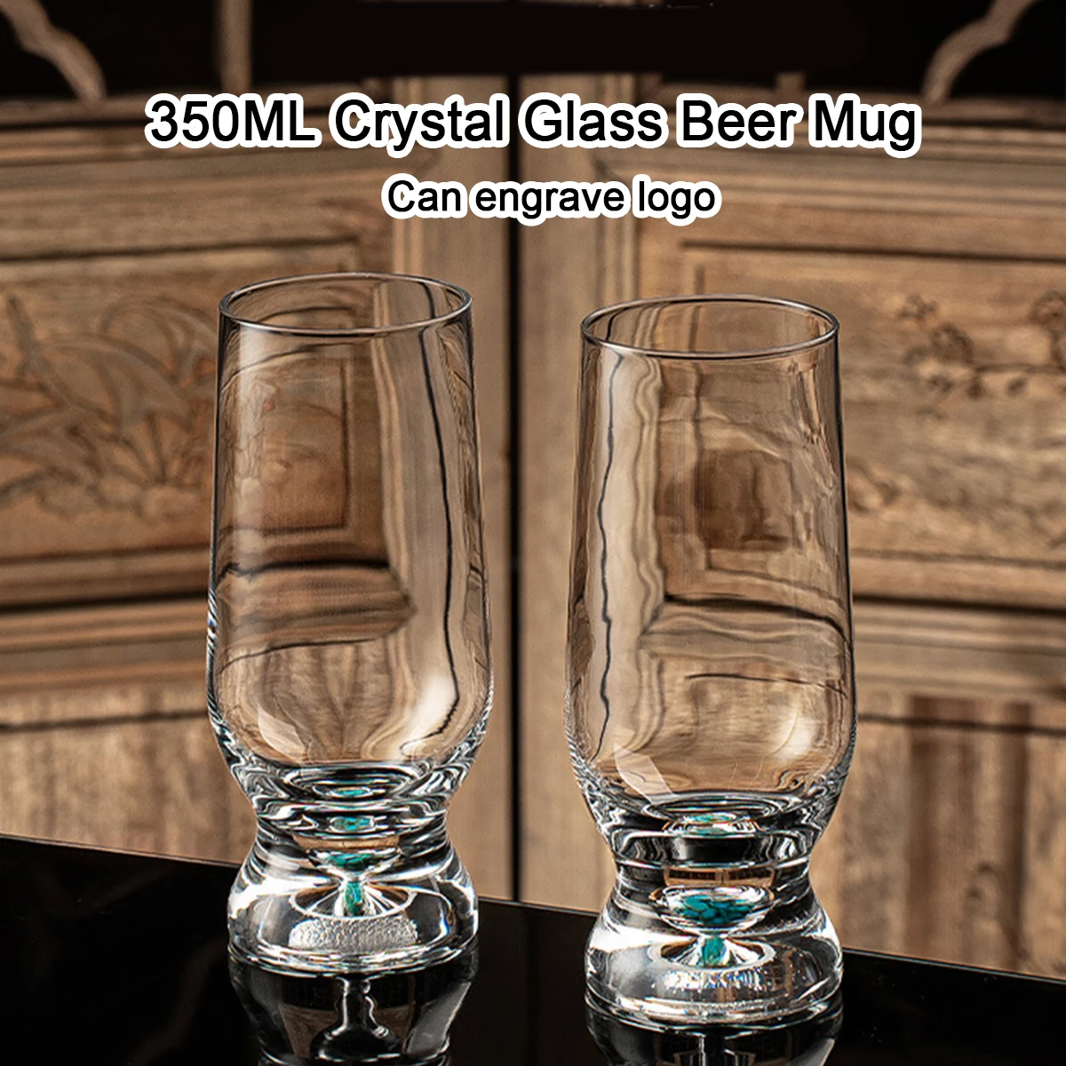 

(Can Engrave Logo) 100ML/350ML Crystal Glass Craft Beer Mugs (two-pack), Juice Cup, Water Glass, Whiskey Mugs, Birthday Gifts.