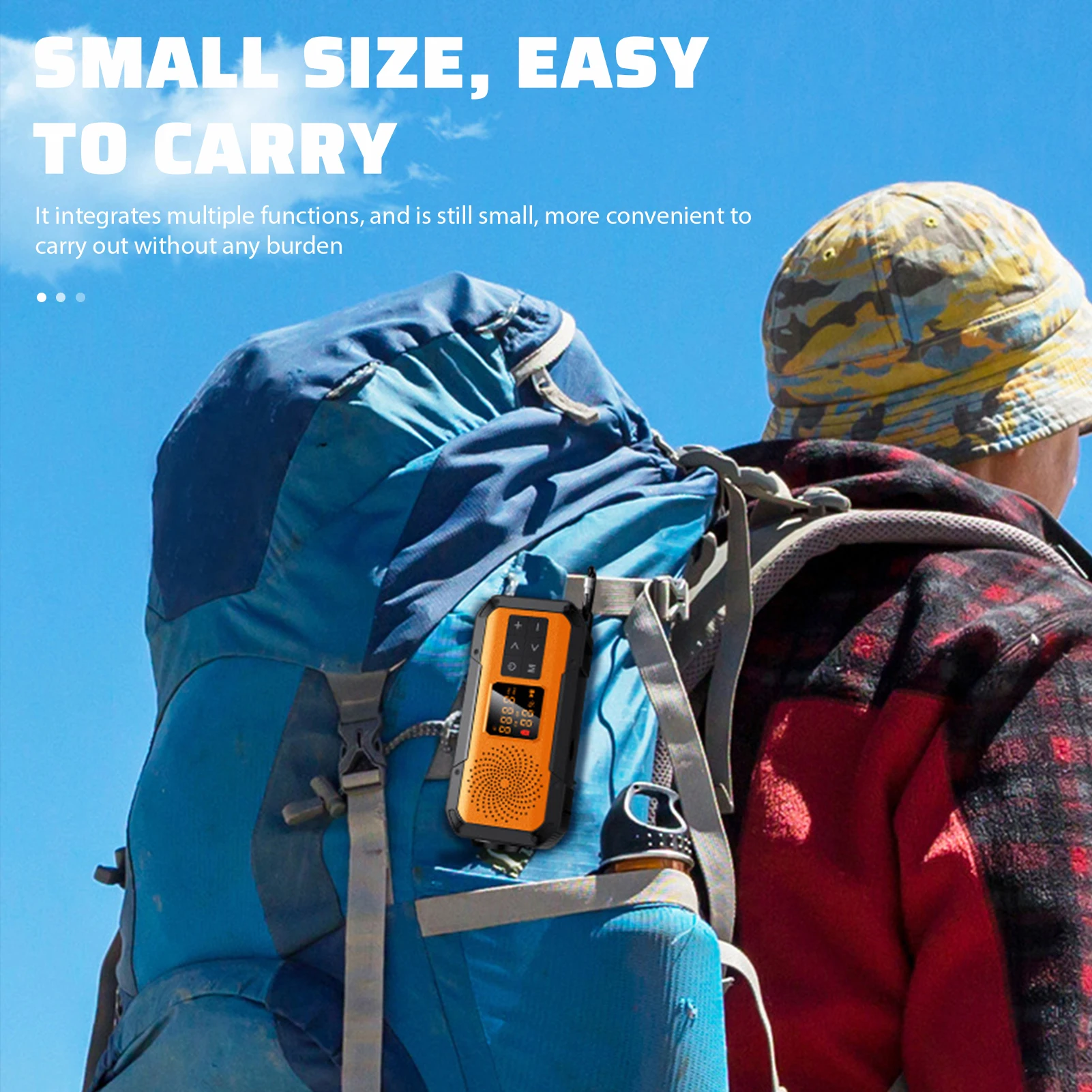 มัลติฟังก์ชั่น2000Mah วิทยุ Fm บลูทูธแบตเตอรี่วิทยุฉุกเฉิน Led ไฟฉาย/Sos