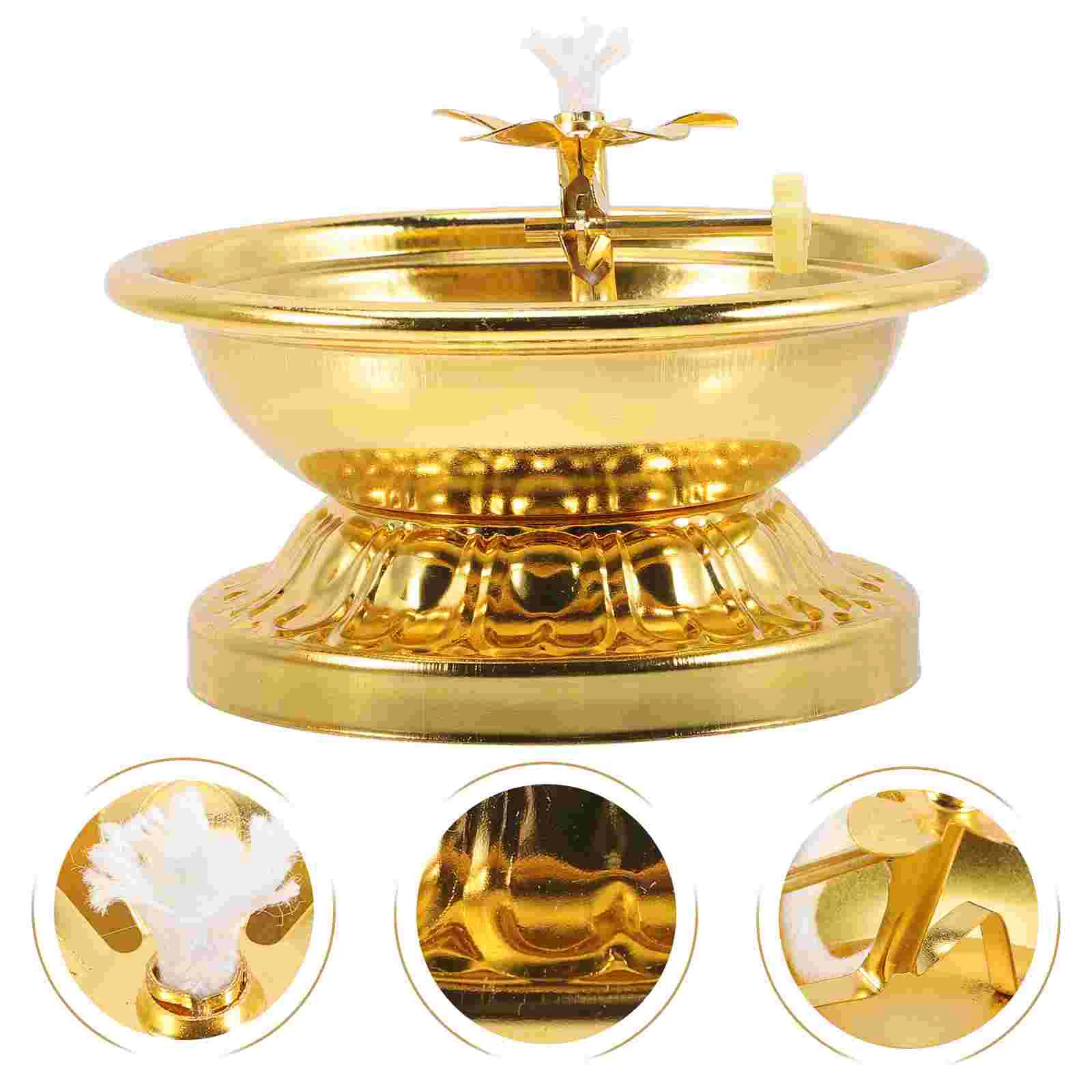 

Oil Lamps Indoor Use Ghee Lamp Butter Lamp Holder Buddha Votive Tealight Holder Golden Cup Holder Tibetan Oil