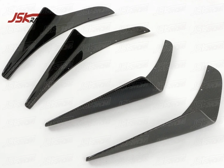 VOLTE X STYLE CARBON FIBER FRONT BUMPER CANARDS for MITSUBISHI LANCER EVOLUTION EVO 7 8 9 - view 4