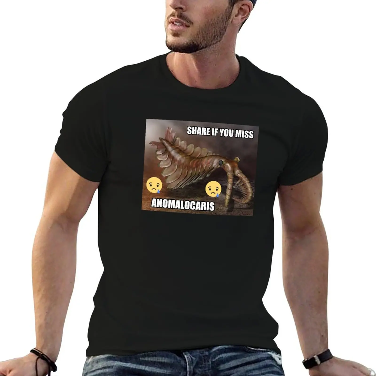 

Share If You Miss Anomalocaris Meme Tribute Cambrian Era Fossil T-Shirt t shirts for man pack cotton anime tshirt T-Shirt