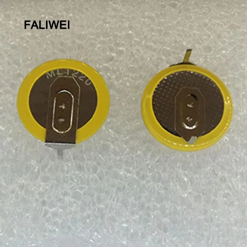 2PCS/LOT 3V Li-ion battery With feet ml1220 1220 rechargeable Battery 3V  180 degrees Button cell