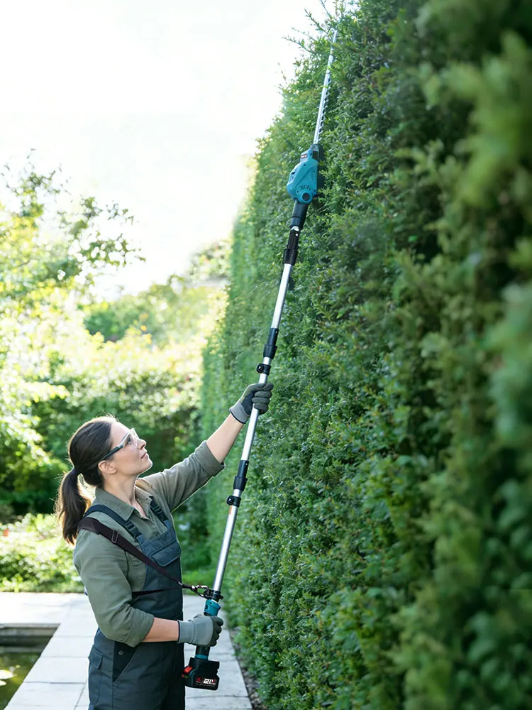 ONEVAN 2000W Elektrische Heckenschere mit Hochastschneider, kabellos, für den Haushalt, Gartenschneidewerkzeug, kompatibel mit Makita-Akkus